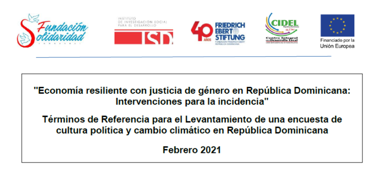 TDR para el Levantamiento de una encuesta de cultura política y cambio climático en República Dominicana